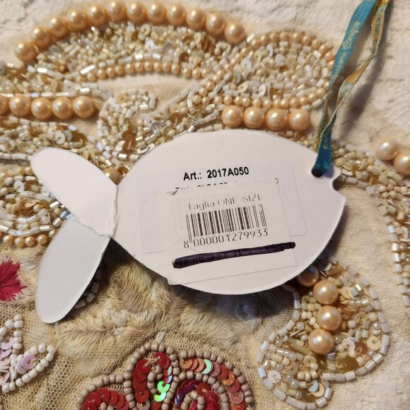 ANTICA SANTORIA Cloth, Lace & Pearls Handbag Shoulder Bag New w/Tag - Picture 3 of 12